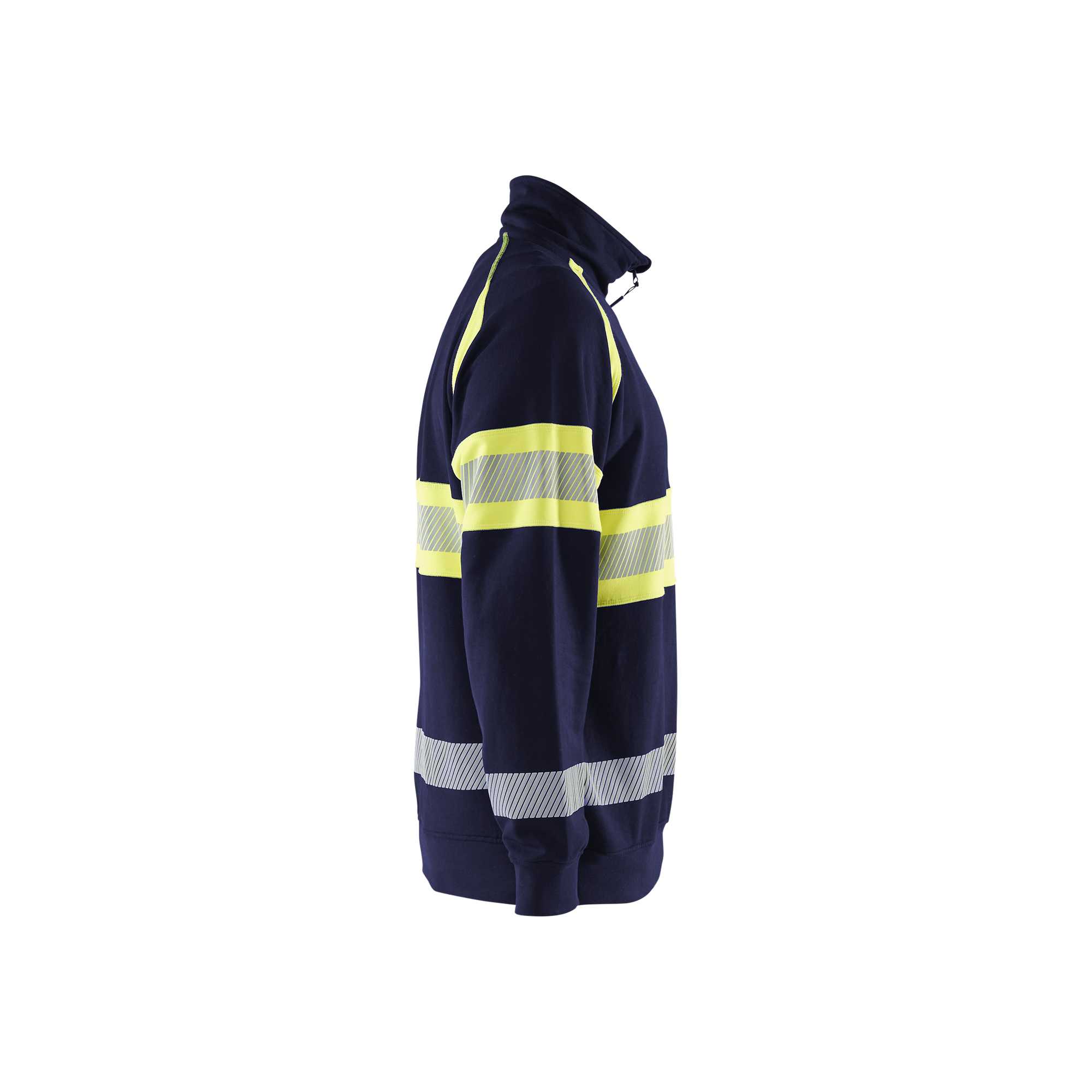 BLAKLADER 35531158 Hi Vis Sweater Hi Vis Reflective Half-zip Work Sweatshirt MEN - 100% Cotton